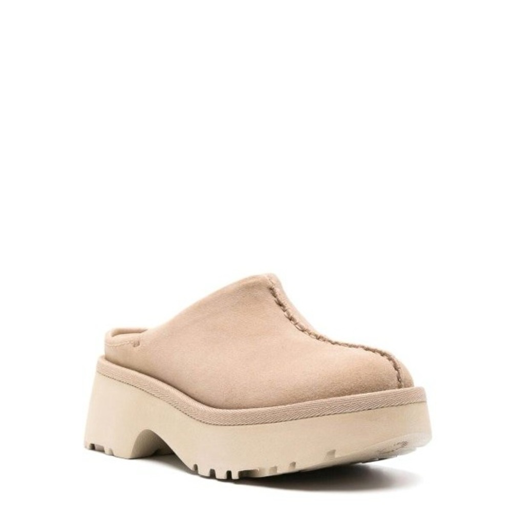 Ugg New Height Clog Women's Platform Suede Slip-On In Sand Size 12. NEW - Picture 1 of 6